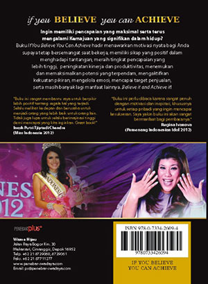 Cover Belakang - Buku if you BELIEVE you can ACHIEVE